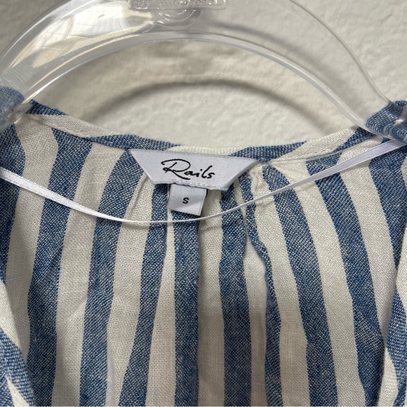Rails Raquel Striped Wrap Top Blue White Size Small - Picture 5 of 5